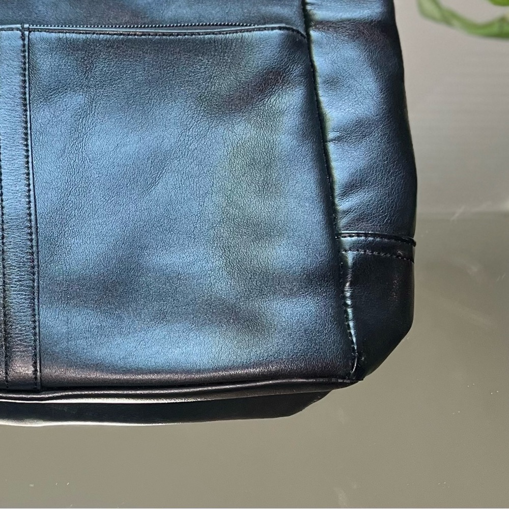 Giani Bernini Nappa Classic Leather Tote Bag Large Black Purse with Pockets​​​ - Picture 7 of 16